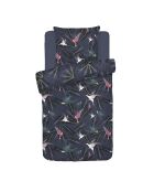 Swallows blauw katoenen satijnen dekbedovertrek + kussensloop - 140x200 cm + 63x63 cm