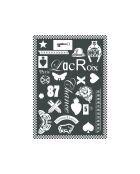 Set de 2 paños de cocina Première negro/blanco - 50x70 cm