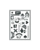 Set de 2 paños de cocina Première negro/blanco - 50x70 cm