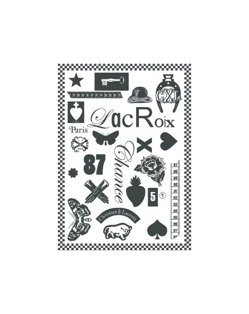 Set de 2 paños de cocina Première negro/blanco - 50x70 cm