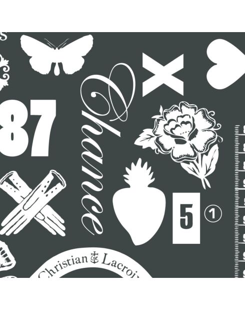 Set de 2 paños de cocina Première negro/blanco - 50x70 cm