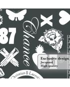 Set de 2 paños de cocina Première negro/blanco - 50x70 cm