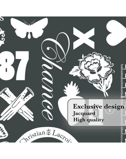 Set de 2 paños de cocina Première negro/blanco - 50x70 cm