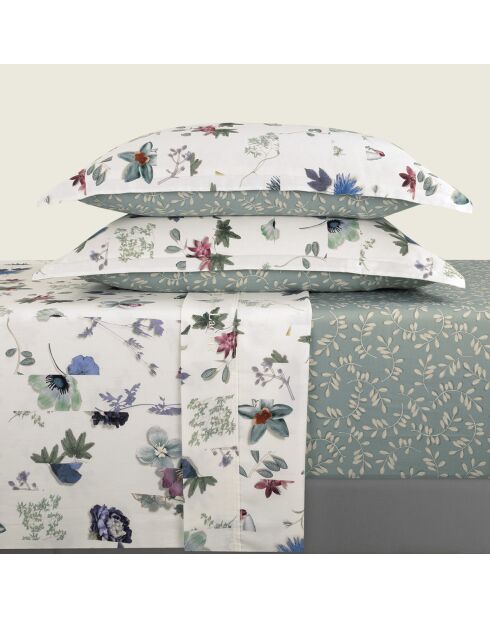 Ensemble de draps satin de coton Semis jaune - 180 x 200 x 30 cm