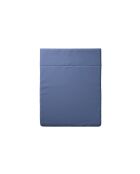 Drap plat satin de coton uni bleu foncé