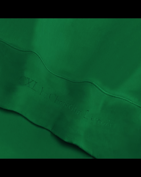 Ensemble de draps satin de coton uni 1 baratta vert 02 - 230x290 cm + 180x200x30 cm + 2x(50x80 cm)