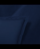 1 Baratta blaues, schlichtes Bettlakenset aus Baumwollsatin, 07 + 2 x (90 x 200 x 30 cm) + 2 x (63 x 63 cm)