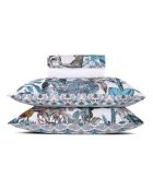 Set lenzuola in raso di cotone Zanzibar Bianco - 180 x 200 cm