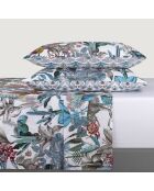 Set lenzuola in raso di cotone Zanzibar Bianco - 180 x 200 cm