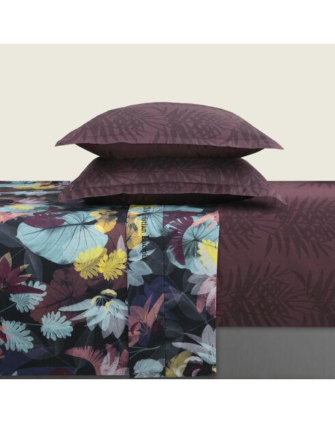 Areca plum katoenen satijnen lakenset + 180x200x30 cm + 2x (50x70 cm)