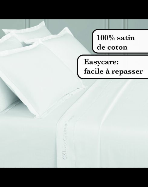 1 lenzuolo Baratta in raso di cotone tinta unita bianco 01