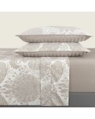 Arles taupe katoensatijnen lakenset - 230x290 cm + 170/180x190/200 cm + 2x (50x75/80 cm)