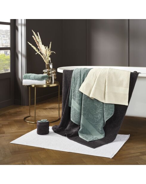 Set de 2 draps de bain vert bouteille - 70x140 cm
