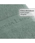 Set de 2 draps de bain vert bouteille - 70x140 cm