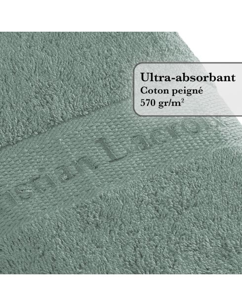 Set de 2 draps de bain vert bouteille - 70x140 cm