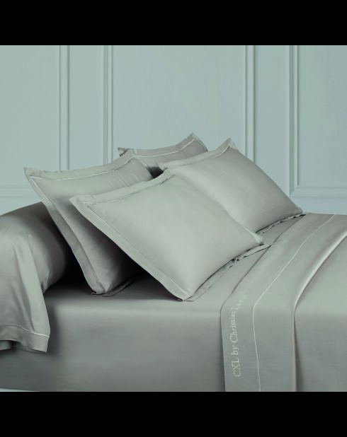 1 Baratta Taupefarbenes schlichtes Bettlaken aus Baumwollsatin 01