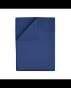 1 Baratta blaues schlichtes Bettlaken aus Baumwollsatin 06