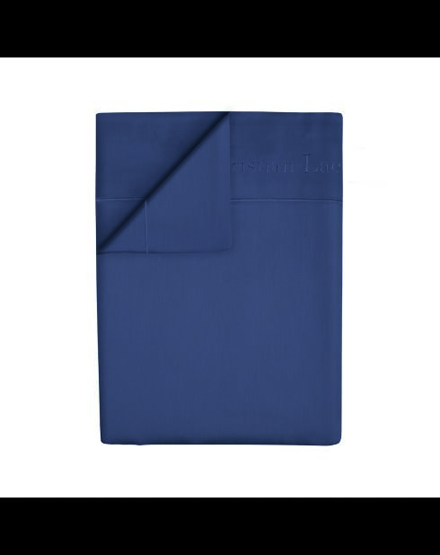 1 Baratta blaues schlichtes Bettlaken aus Baumwollsatin 06