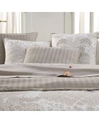 Arles Kissenbezug aus Baumwollsatin, 63 x 63 cm, taupefarben