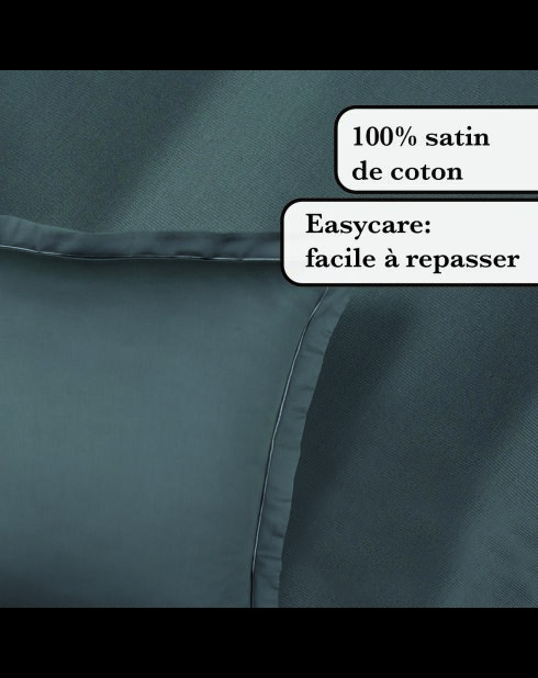 Uni 1 Baratta Bettlaken-Set, 230 x 270 cm, Grau 02, Baumwollsatin