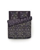 Funda nórdica Love Stories en color ciruela y 2 fundas de almohada de satén de algodón, 240 x 220 cm, 2 x 65 cm