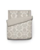 Dekbedovertrek + 2 kussenslopen katoensatijn Arles taupe - 240x220 cm + 2x (63x63 cm)