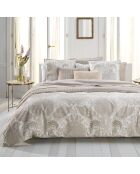 Dekbedovertrek + 2 kussenslopen katoensatijn Arles taupe - 240x220 cm + 2x (63x63 cm)