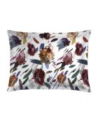 2 fundas de almohada de satén de algodón con polen, color ciruela, 50 x 70 cm