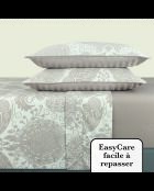 Set lenzuola in raso di cotone tortora Arles + 2x (90x200x30 cm) + 2x (63x63 cm)