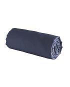 Drap-housse satin de coton uni bleu 11