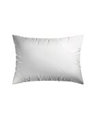 Federa in raso di cotone a righe intrecciate in jacquard bianco - 50x70 cm