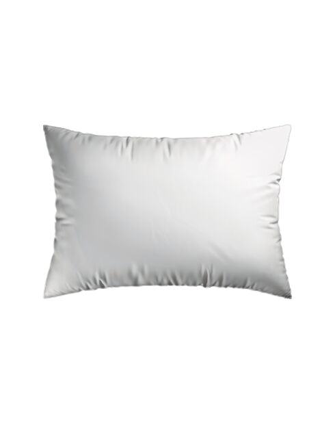 Federa in raso di cotone a righe intrecciate in jacquard bianco - 50x70 cm