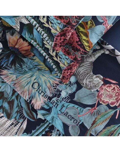 Ensemble de draps satin de coton Zanzibar bleu - 240 x 300 cm