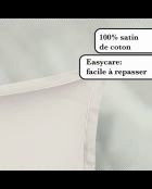 Set lakens van effen katoensatijn 1 baratta taupe 05 + 2x (90x200x30 cm) + 2x (50x70 cm)