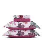 Set lenzuola in raso di cotone color lampone esotico + 160x200x30 cm + 2x (50x70 cm)