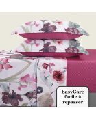 Set lenzuola in raso di cotone color lampone esotico + 160x200x30 cm + 2x (50x70 cm)