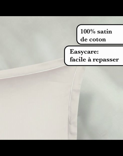 Set lakens van effen katoensatijn 1 baratta taupe 05 + 180x200x30 cm + 2x (50x70 cm)