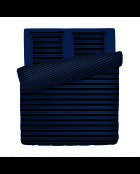 Copripiumino + federa in cotone satinato Eclipse blu scuro - 260x240 cm + 2x (63x63 cm)