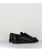 Mocassins en cuir noirs