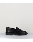 Mocassins en cuir noirs