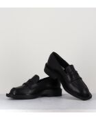 Mocassins en cuir noirs