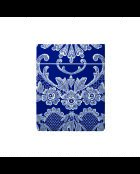 Drap plat satin de coton Passementerie bleu