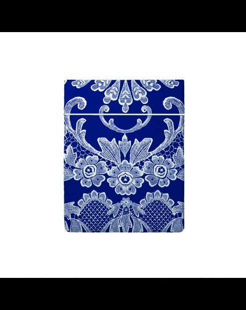 Drap plat satin de coton Passementerie bleu