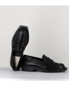Mocassins en cuir noirs