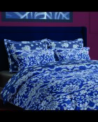 Drap plat satin de coton Passementerie bleu