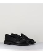 Mocassins en cuir noirs