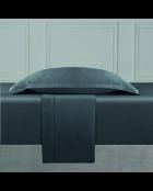 Set di lenzuola in raso di cotone tinta unita 1 baratta grigio 02 + 180x200x30 cm + 2x (63x63 cm)