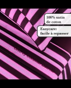 Lenzuolo piatto in raso di cotone Eclat Rose