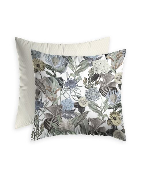 Garten-Kissenbezug aus Baumwollsatin, 63 x 63 cm, taupefarben