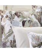 Garten-Kissenbezug aus Baumwollsatin, 63 x 63 cm, taupefarben